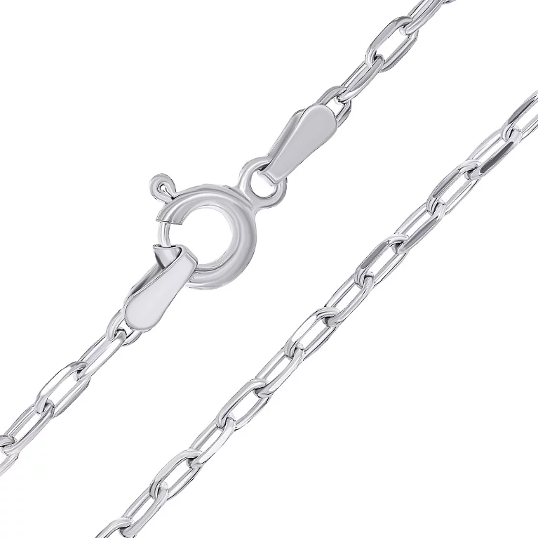 Ланцюжок срібний з родіюванням якірне плетіння. Артикул 7508/It5274р: ціна, відгуки, фото – купити в інтернет-магазині AURUM