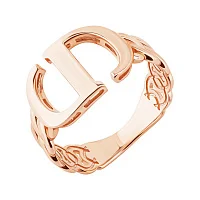 Кольцо из красного золота в форме звеньев - 1976477