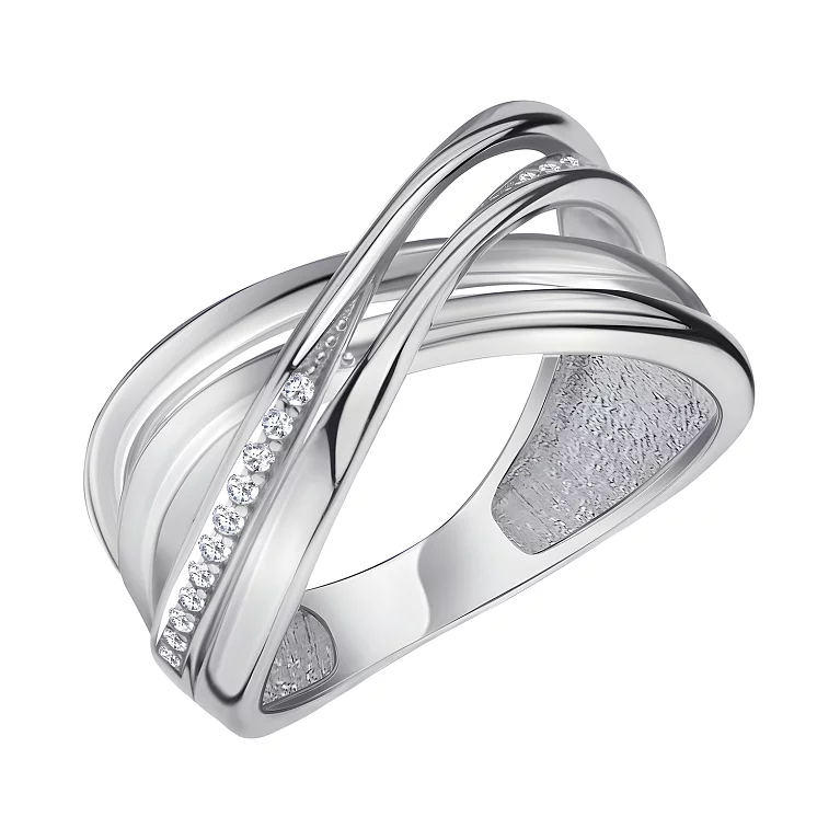 Серебряное кольцо с фианитами. Артикул 7501/5070: цена, отзывы, фото – купить в интернет-магазине AURUM