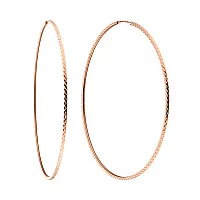 Сережки-кольца из красного золота с алмазной гранью. Артикул 100024/20: цена, отзывы, фото – купить в интернет-магазине AURUM