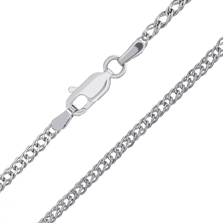 Срібний ланцюжок плетіння рембо. Артикул 7508/It5268р: ціна, відгуки, фото – купити в інтернет-магазині AURUM