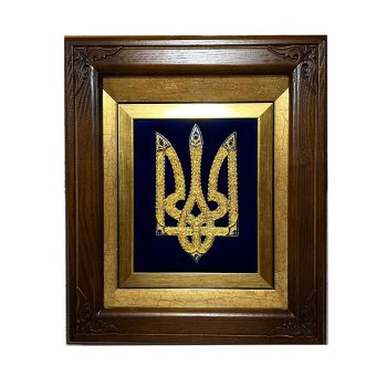 Коллаж с позолотой "Тризуб - Герб Украины" - 1573282