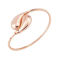 Жесткий браслет из красного золота "Капля" - 2086657