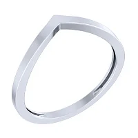 Серебряное кольцо в стиле минимализм - 1625077