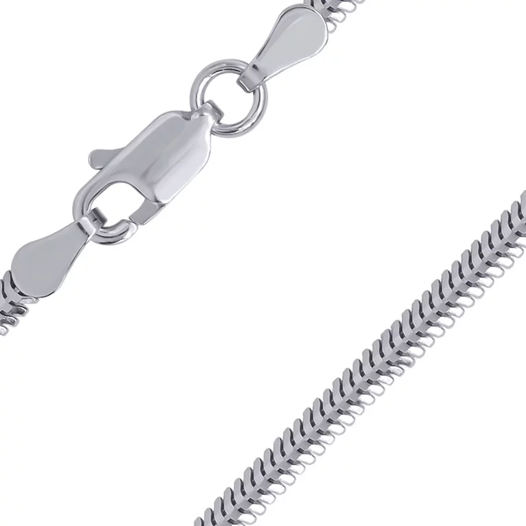 Срібний ланцюг плетіння снейк. Артикул 7508/222Р1/45: ціна, відгуки, фото – купити в інтернет-магазині AURUM