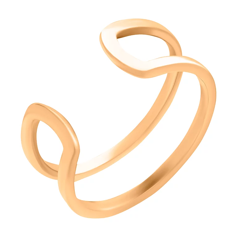 Кольцо двойное из красного золота на фалангу. Артикул 1к160/00б: цена, отзывы, фото – купить в интернет-магазине AURUM