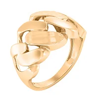 Кольцо "Цепь" в красном золоте - 2166164