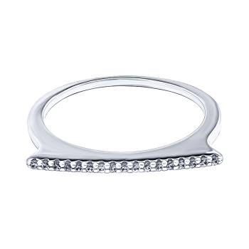 Серебряное кольцо с фианитами - 2086961