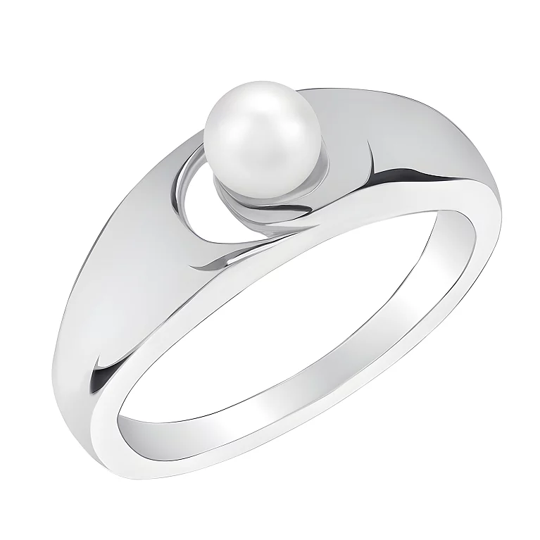 Серебряное кольцо с жемчугом. Артикул 7501/4110: цена, отзывы, фото – купить в интернет-магазине AURUM