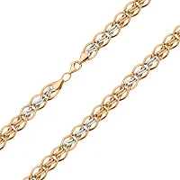 Сучасне кольє з комбінованого золота з плетінням фантазія - 1856650