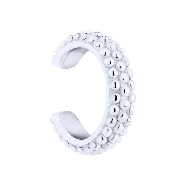 Серебрянная "Моносерьга-кафа" с шариками - 2131197