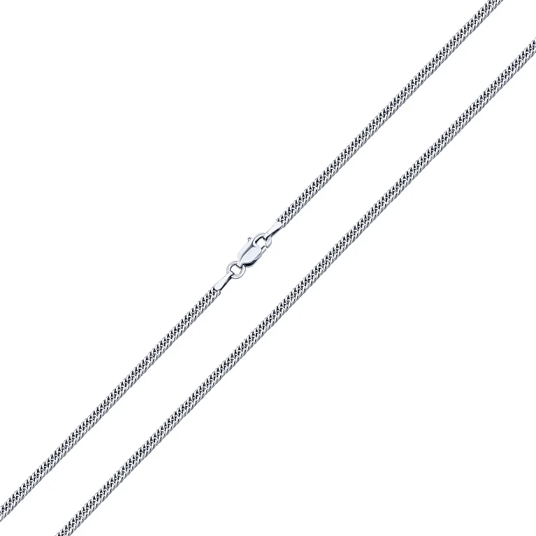 Серебряная цепочка с плетением ромб - 1968292