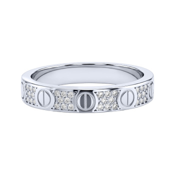 Кольцо из серебра с фианитами - 2289451