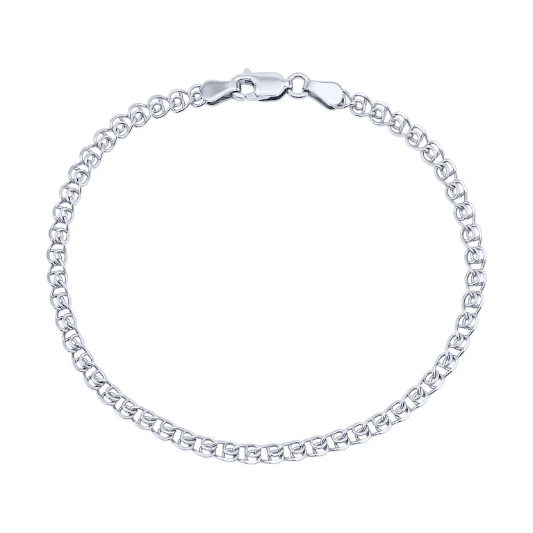 Серебряный браслет плетение лав  - 2228225