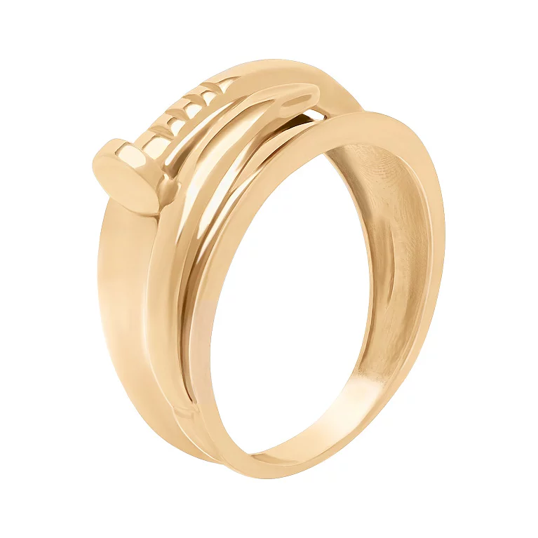 Кольцо из красного золота "Гвоздь". Артикул 212709301: цена, отзывы, фото – купить в интернет-магазине AURUM
