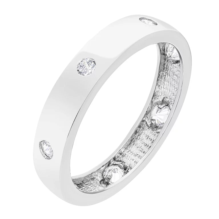 Серебряное кольцо с фианитами. Артикул 7501/к019/1: цена, отзывы, фото – купить в интернет-магазине AURUM