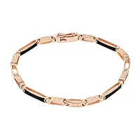 Браслет "Картье" из красного золота с эмалью плетение ролекс - 1846656