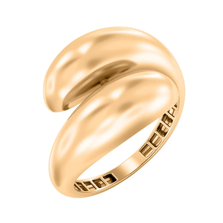 Каблучка "Крапля" з червоного золота - 2149947