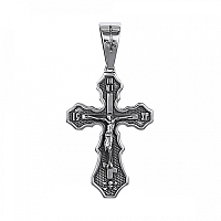 Срібний хрест з чорнінням. Артикул 7904/989: ціна, відгуки, фото – купити в інтернет-магазині AURUM