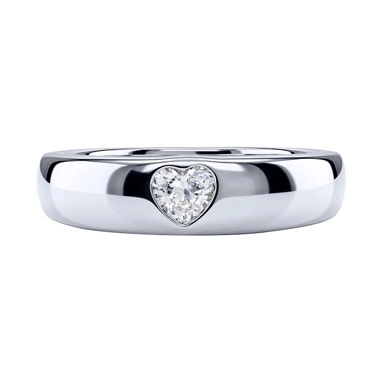 Серебряное кольцо с фианитом  - 2236176
