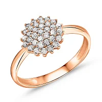Каблучка із червоного золота з діамантами - 802904
