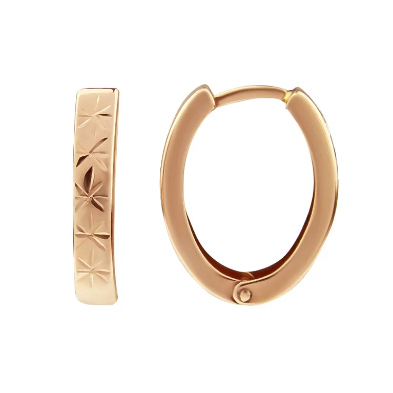 Золотые серьги-кольца. Артикул 470329: цена, отзывы, фото – купить в интернет-магазине AURUM