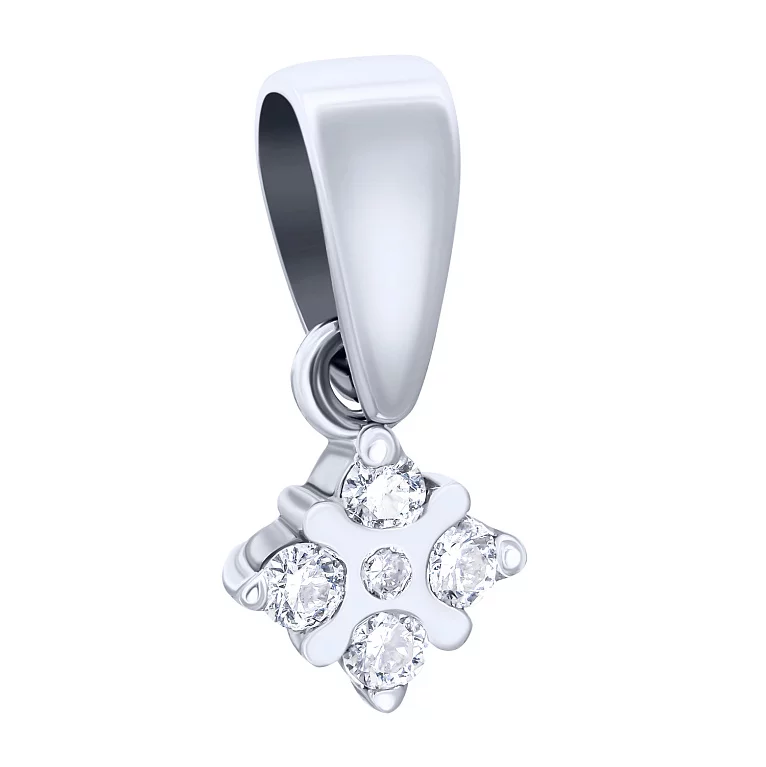 Підвіс у білому золоті з діамантами. Артикул 3045/1б: ціна, відгуки, фото – купити в інтернет-магазині AURUM