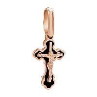 Крестик нательный из красного золота с эмалью - 1998859