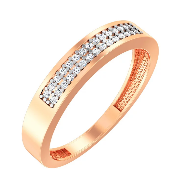 Золотое кольцо с фианитом. Артикул 141048: цена, отзывы, фото – купить в интернет-магазине AURUM