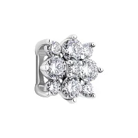 Подвес "Цветок" в белом золоте с бриллиантами - 2143086