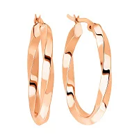 Сережки-кільця з червоного золота - 969022