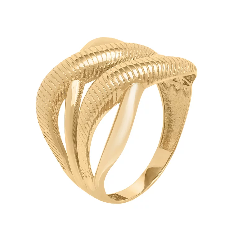 Широкое кольцо "Переплетение" из красного золота. Артикул 1010512101: цена, отзывы, фото – купить в интернет-магазине AURUM