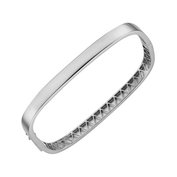Жесткий браслет "Геометрия" из белого золота  - 2279027