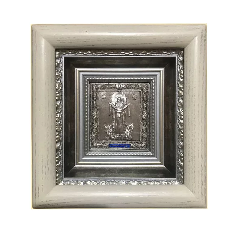 Ікона зі срібла "Покров Пресвятої Богородиці". Артикул 227 А: ціна, відгуки, фото – купити в інтернет-магазині AURUM