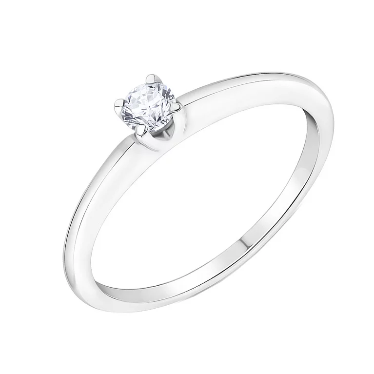 Кольцо золотое для помолвки с бриллиантом . Артикул К341228015б: цена, отзывы, фото – купить в интернет-магазине AURUM