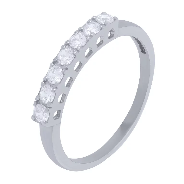 Серебряное кольцо с дорожкой фианитов. Артикул 7501/81085б: цена, отзывы, фото – купить в интернет-магазине AURUM