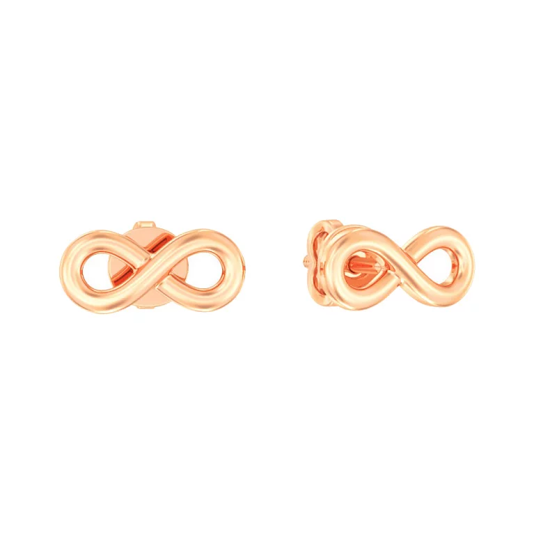 Сережки-гвоздики из красного золота Бесконечность. Артикул 108320: цена, отзывы, фото – купить в интернет-магазине AURUM