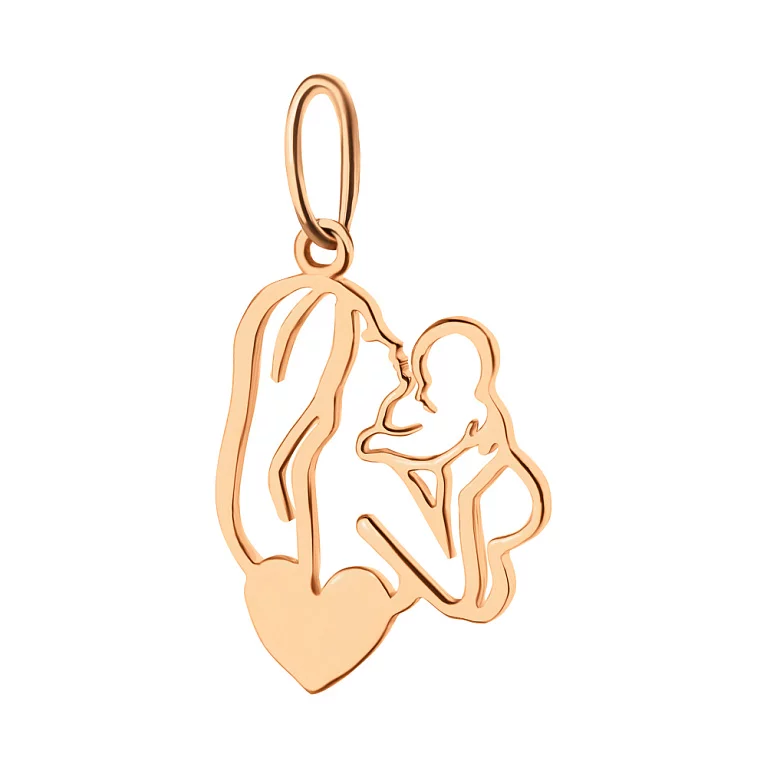 Подвеска "Мама с младенцем" из красного золота. Артикул 424159: цена, отзывы, фото – купить в интернет-магазине AURUM