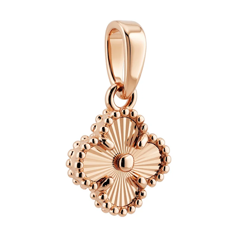 Підвіс "Конюшина" у червоному золоті - 2214307