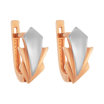 Сережки з комбінованого золота - 964902