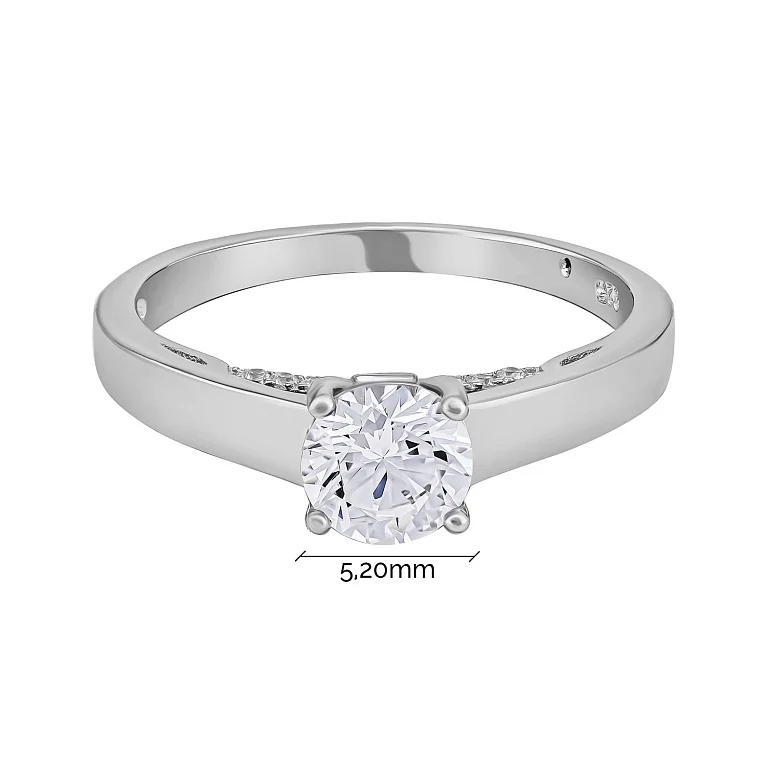 Серебряное кольцо с фианитами - 1968086