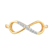 Золотое кольцо с цирконием Бесконечность. Артикул КД2058: цена, отзывы, фото – купить в интернет-магазине AURUM
