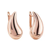 Серьги в красном золоте "Капля" - 2055493