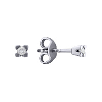 Сережки з білого золота з діамантами. Артикул 25161z/1б: ціна, відгуки, фото – купити в інтернет-магазині AURUM