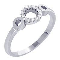 Кольцо серебряное с цирконием. Артикул т1624493: цена, отзывы, фото – купить в интернет-магазине AURUM