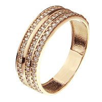 Кольцо из красного золота с цирконием. Артикул 1107262101: цена, отзывы, фото – купить в интернет-магазине AURUM