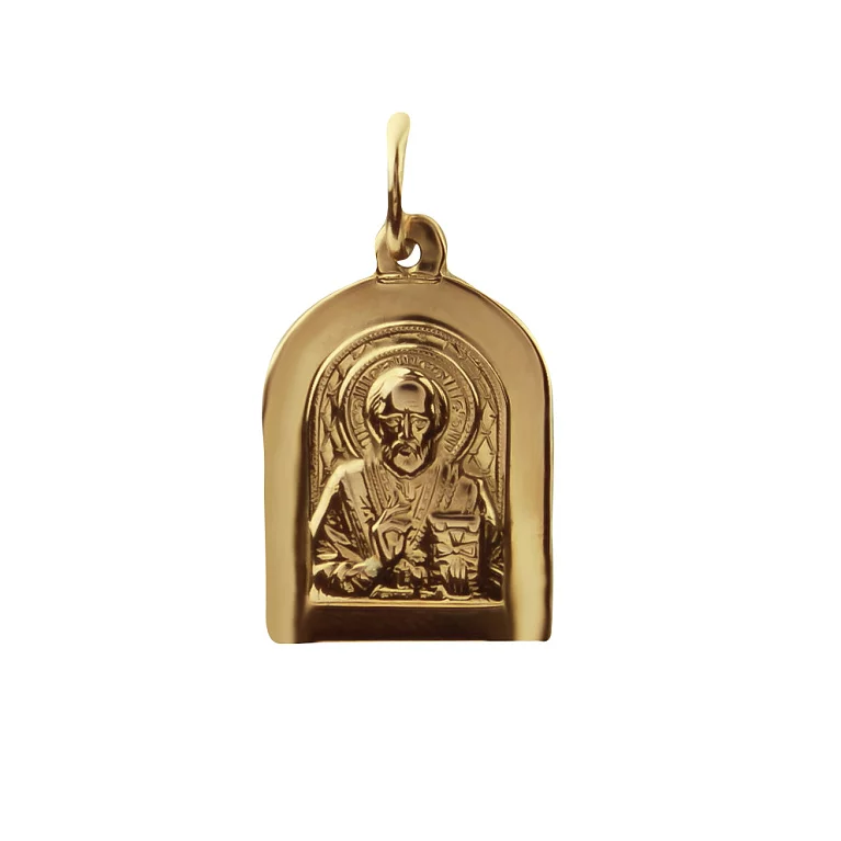 Ладанка з червоного золота Святий Миколай Чудотворець. Артикул 100229: ціна, відгуки, фото – купити в інтернет-магазині AURUM