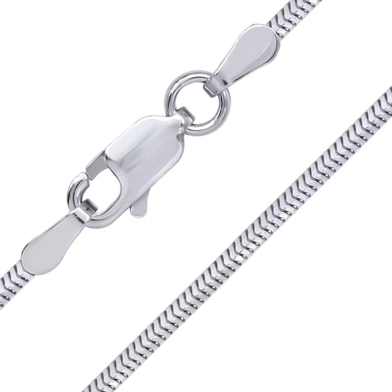 Срібний ланцюг плетіння снейк. Артикул 7508/930Р2/40: ціна, відгуки, фото – купити в інтернет-магазині AURUM