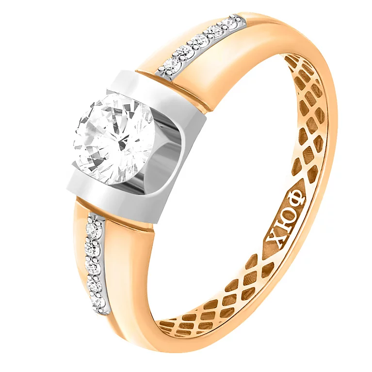 Золотое кольцо с фианитом. Артикул 700324-Рр: цена, отзывы, фото – купить в интернет-магазине AURUM