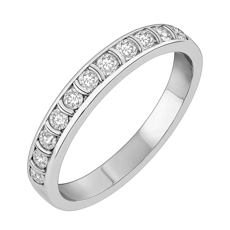 Каблучка із білого золота з діамантами - 2115740